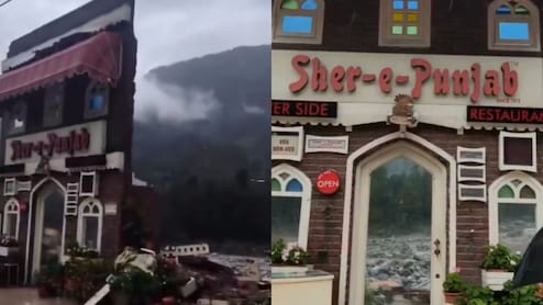 मनाली में बाढ़ ने मचाई तबाही, बह गया मशहूर शेर-ए-पंजाब रेस्तरां, सिर्फ गेट की दीवार ही बची