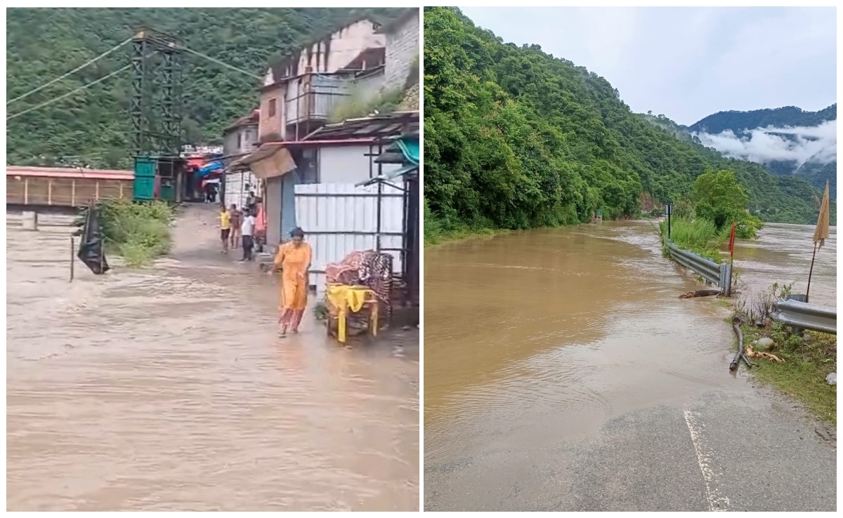 उत्तराखंड में इतनी चढ़ गई अलकनंदा, बद्रीनाथ वाली सड़क भी डूब गई, डरा रहा वीडियो
