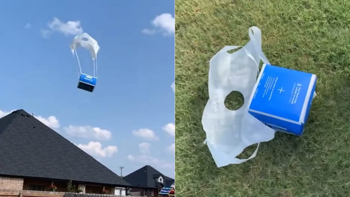 Viral Video Shows Snacks Being Delivered By Drone, But The Packaging Has People Concerned