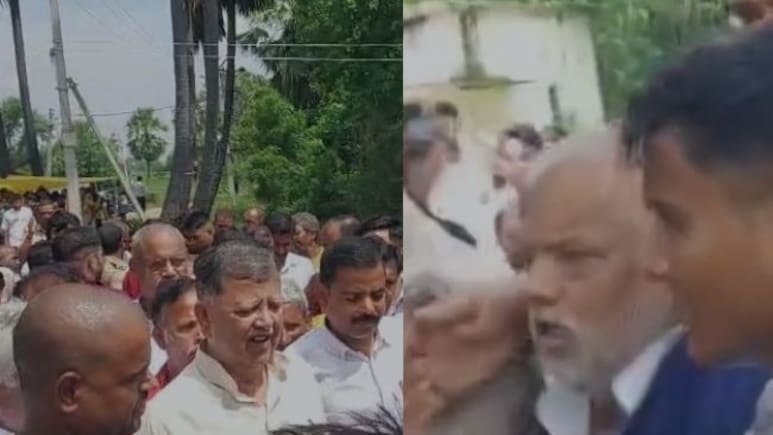 Bihar Minister Chased By Locals For 1 Km, Attacked Over 9 Deaths In Accident Bihar Minister Chased By Locals For 1 Km, Attacked Over 9 Deaths In Accident