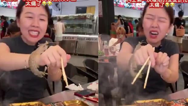 Watch: Internet Slams Woman Bitten By Live Shrimp While Trying To Eat It