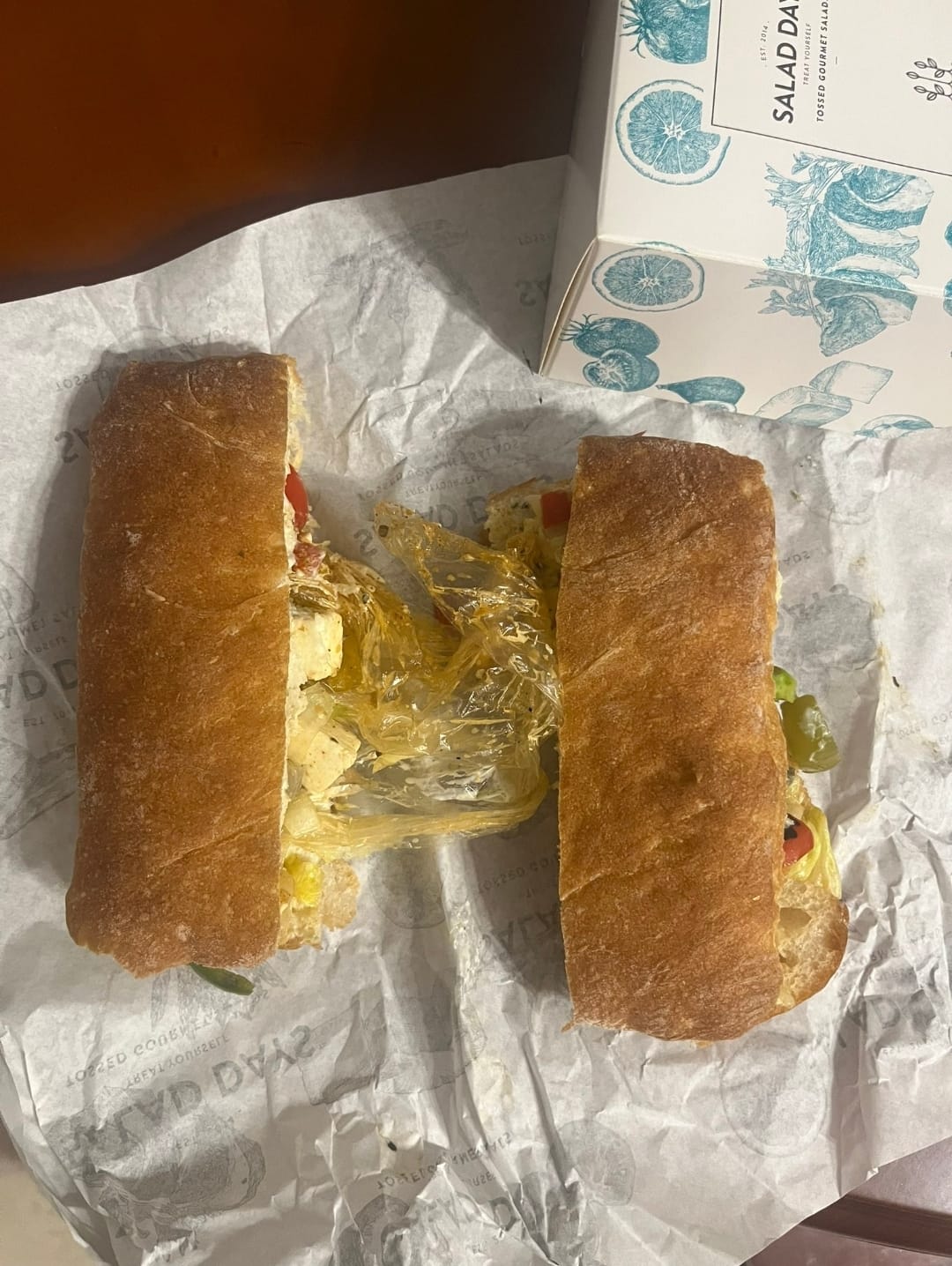 Noida Man Finds Plastic Glove Inside Sandwich Ordered From Salad Days, Zomato Responds