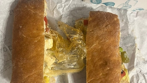 Noida Man Finds Plastic Glove Inside Sandwich Ordered From Salad Days, Zomato Responds