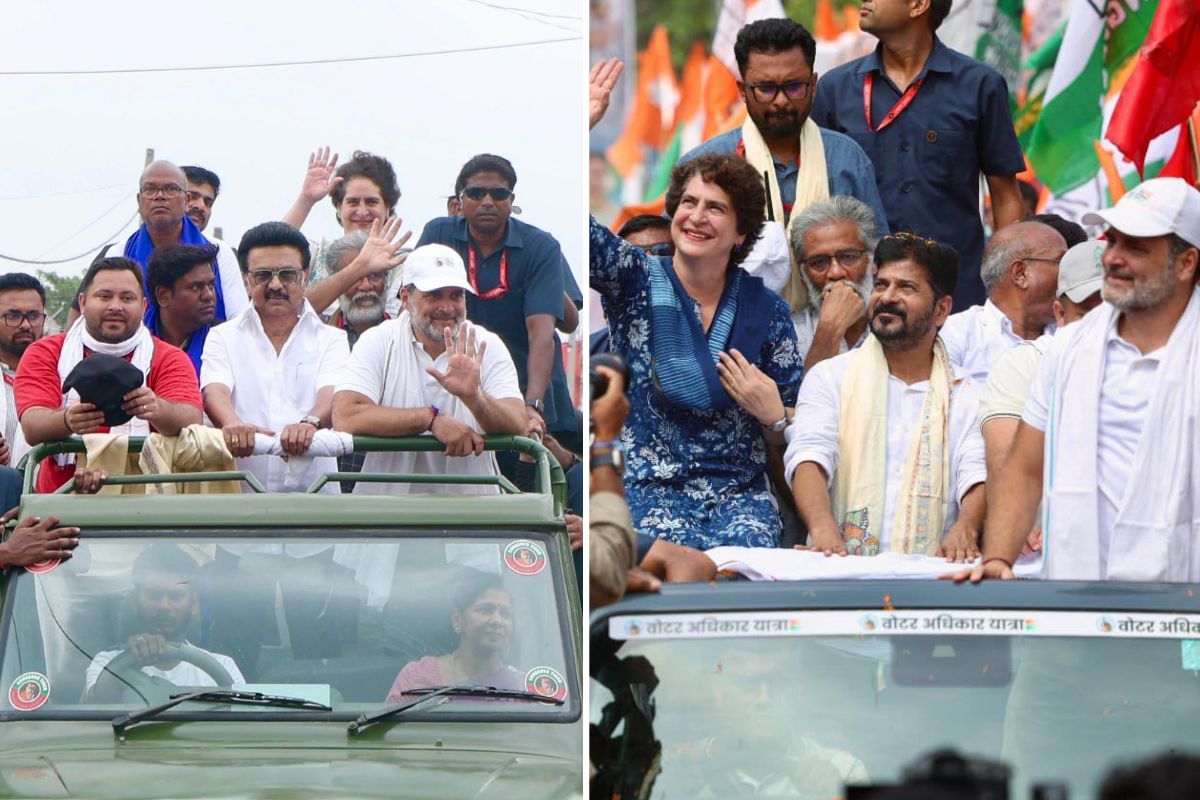 बिहार: स्टालिन बोले- वोटरों का नाम हटाना आतंकवाद से भी बदतर, BJP ने स्टालिन और रेवंत रेड्डी का फूंका पुतला
