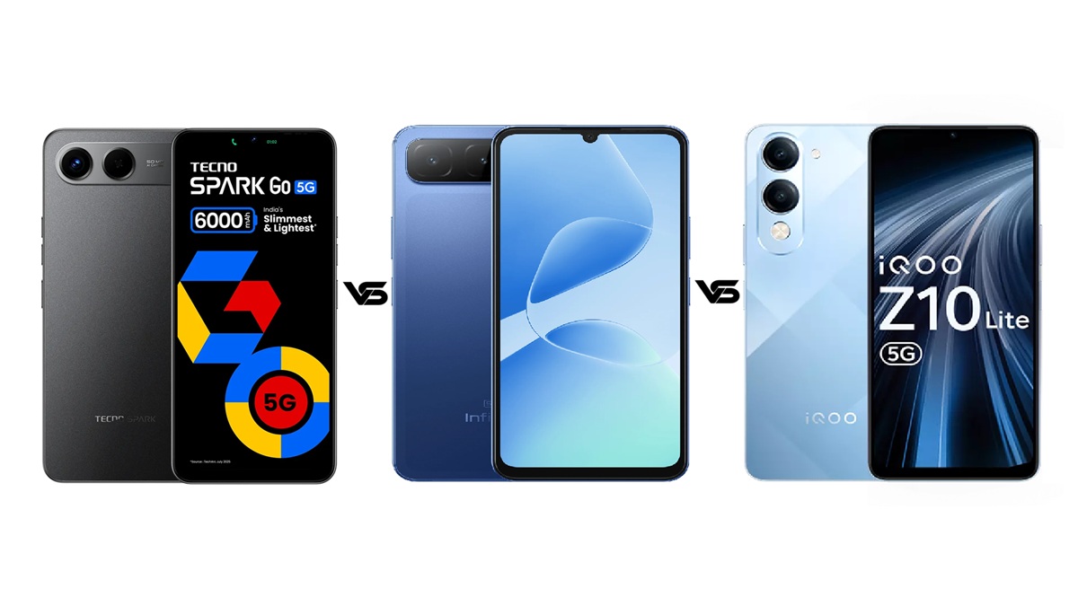 Tecno Spark Go 5G vs Infinix HOT 60i 5G vs iQOO Z10 Lite 5G: देखें तुलना, कौन है बेस्ट