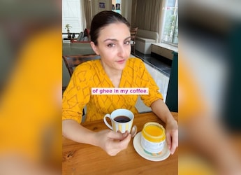 Soha Ali Khan Tries Ghee Coffee For First Time -  Her Take On It