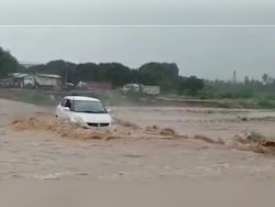 On Camera, Floodwaters In Dehradun Sweep Away Car, Driver Rescued By Locals