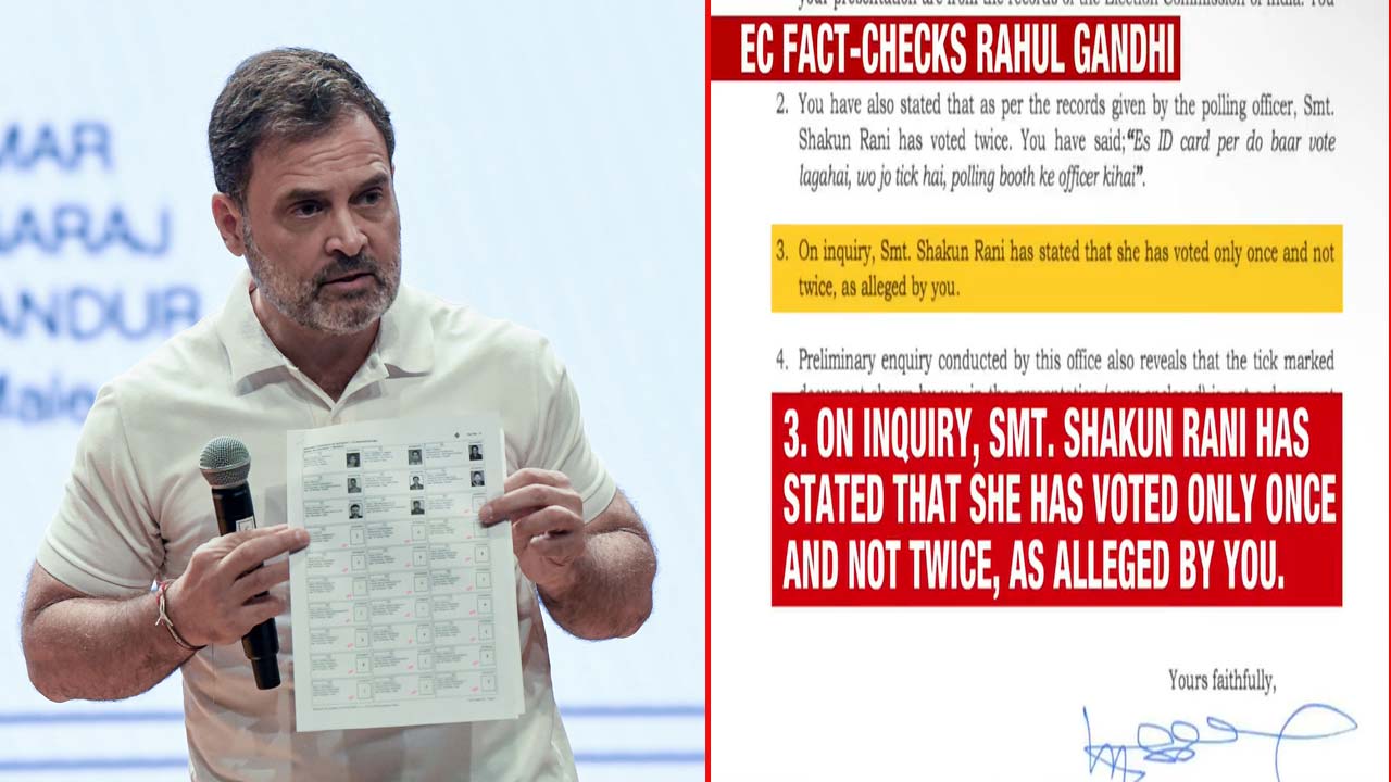 Poll Body Fact-Checks Yet Another Voter Fraud Claim By Rahul Gandhi