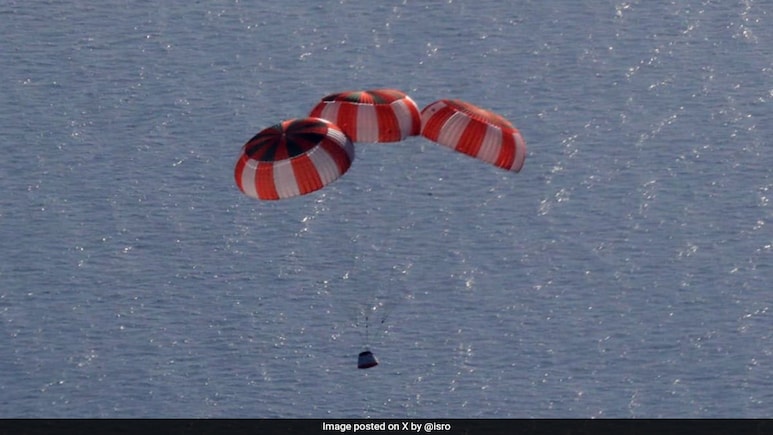 ISRO Completes First Air-Drop Test For Gaganyaan Parachute System ISRO Completes First Air-Drop Test For Gaganyaan Parachute System