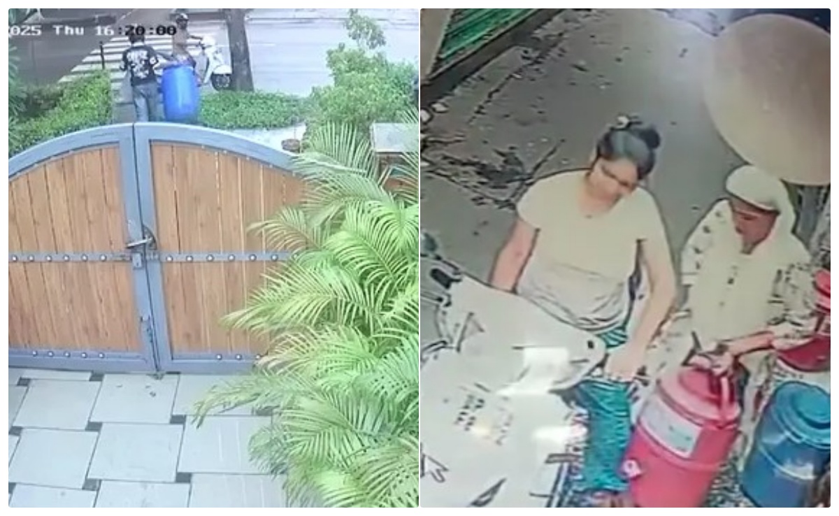VIDEO: किसी ने चुराया कूड़ेदान तो कसी ने पार किया पानी का कैंपर, चंडीगढ़ से UP तक अजब-गजब चोर