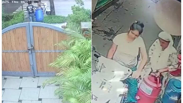 VIDEO: किसी ने चुराया कूड़ेदान तो किसी ने पार किया पानी का कैंपर, चंडीगढ़ से UP तक अजब-गजब चोर