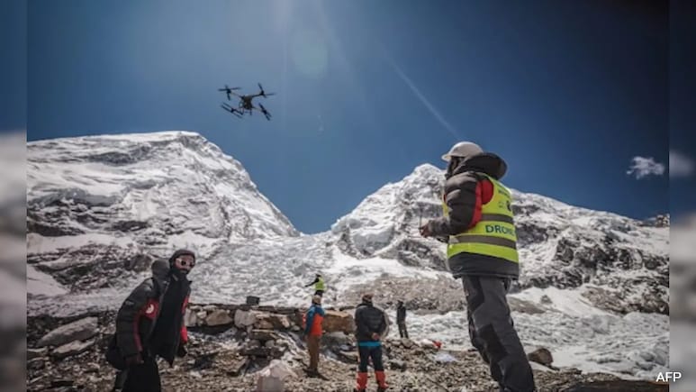 Heavy-Duty Drones Airlift Garbage Off 'Highest Dumpster In World', Everest Heavy-Duty Drones Airlift Garbage Off 'Highest Dumpster In World', Everest