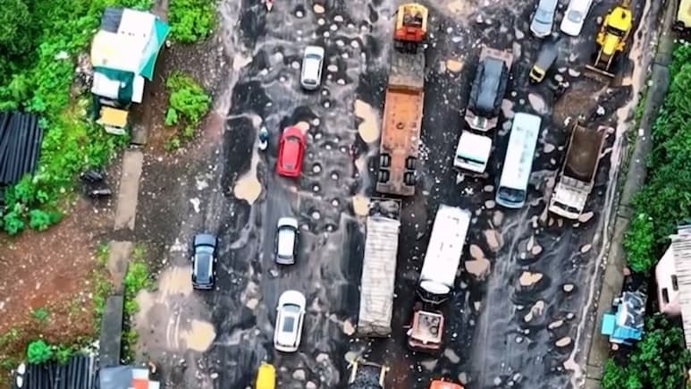 Mumbai Goa Highway Video: पृथ्वी आहे की चंद्र? ड्रोन दृश्ये पाहिल्यावर पडलाय प्रश्न
