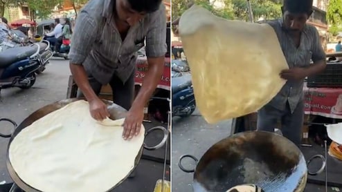 शख्स ने बनाया बाहुबली पराठा, लोगों ने नाम दिया 'पसीना पराठा', बोले- इसीलिए बाहर खाना छोड़ दिया!