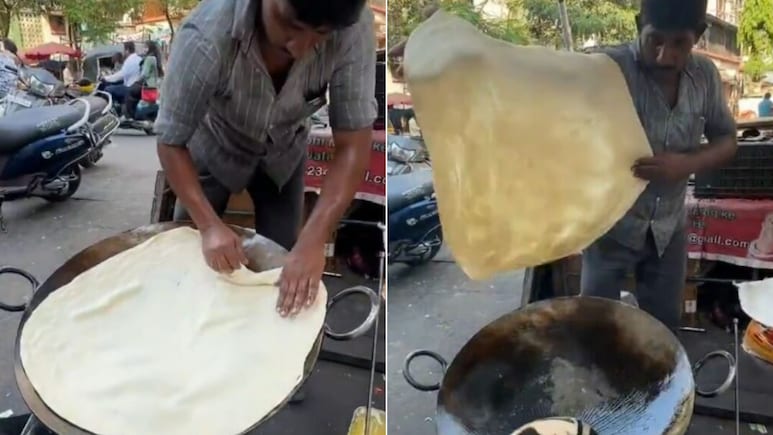 शख्स ने बनाया बाहुबली पराठा, लोगों ने नाम दिया 'पसीना पराठा', बोले- इसीलिए बाहर खाना छोड़ दिया!