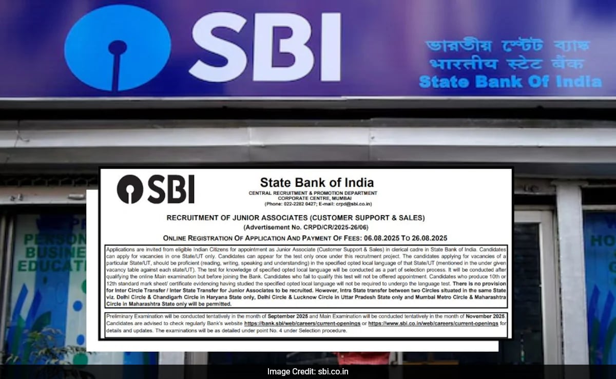 SBI Clerk Recruitment 2025 Държавната банка на Индия SBI официално