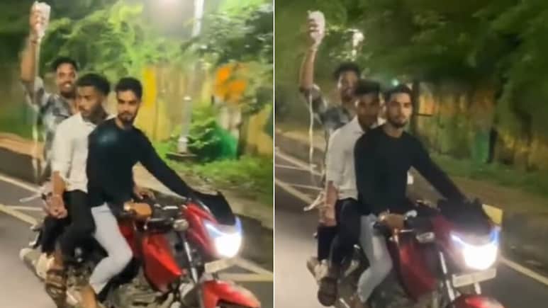 अस्पताल में भर्ती शख्स को चढ़ती ड्रिप के साथ बाइक पर घुमाने निकले दोस्त, मस्ती करके वापस छोड़ गए, Video वायरल अस्पताल में भर्ती शख्स को चढ़ती ड्रिप के साथ बाइक पर घुमाने निकले दोस्त, मस्ती करके वापस छोड़ गए, Video वायरल