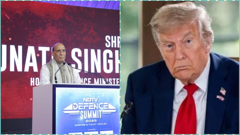 टैरिफ वॉर पर राजनाथ का अमेरिका को 'चट्टान' जवाब, 'ईस्ट इंडिया कंपनी' की दिलाई याद टैरिफ वॉर पर राजनाथ का अमेरिका को 'चट्टान' जवाब, 'ईस्ट इंडिया कंपनी' की दिलाई याद