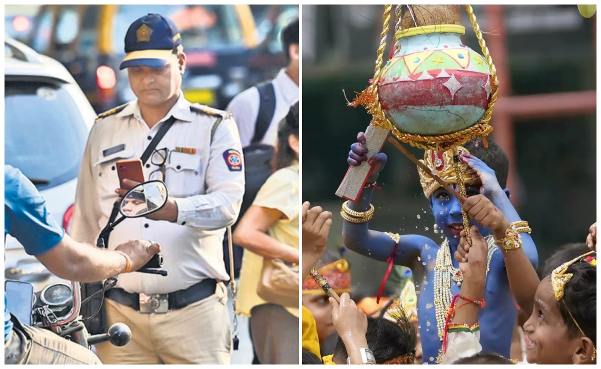 10 हजार चालान, 1 करोड़ जुर्माना... दही हांडी पर मुंबई ट्रैफिक पुलिस ने शहर में हुड़दंगियों पर कसा शिकंजा