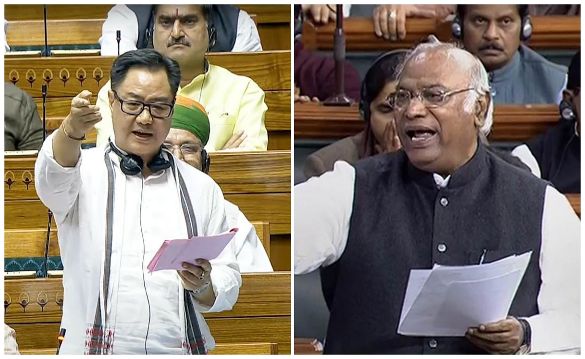 राज्य सभा में मल्लिकार्जुन खरगे vs किरेन रिजिजू के बीच तीखी बहस