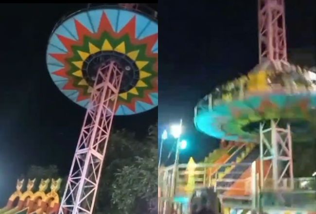 Video: 5 Injured After High-Rise Ride Crashes At Temple Fair In Gujarat