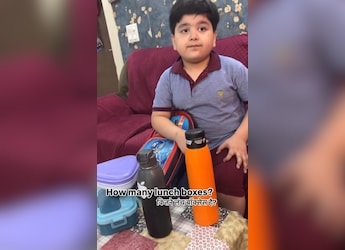 Viral Video: Dad Amused As Son Unpacks His Mega School Tiffin Setup