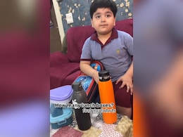 Viral Video: Dad Amused As Son Unpacks His Mega School Tiffin Setup Viral Video: Dad Amused As Son Unpacks His Mega School Tiffin Setup