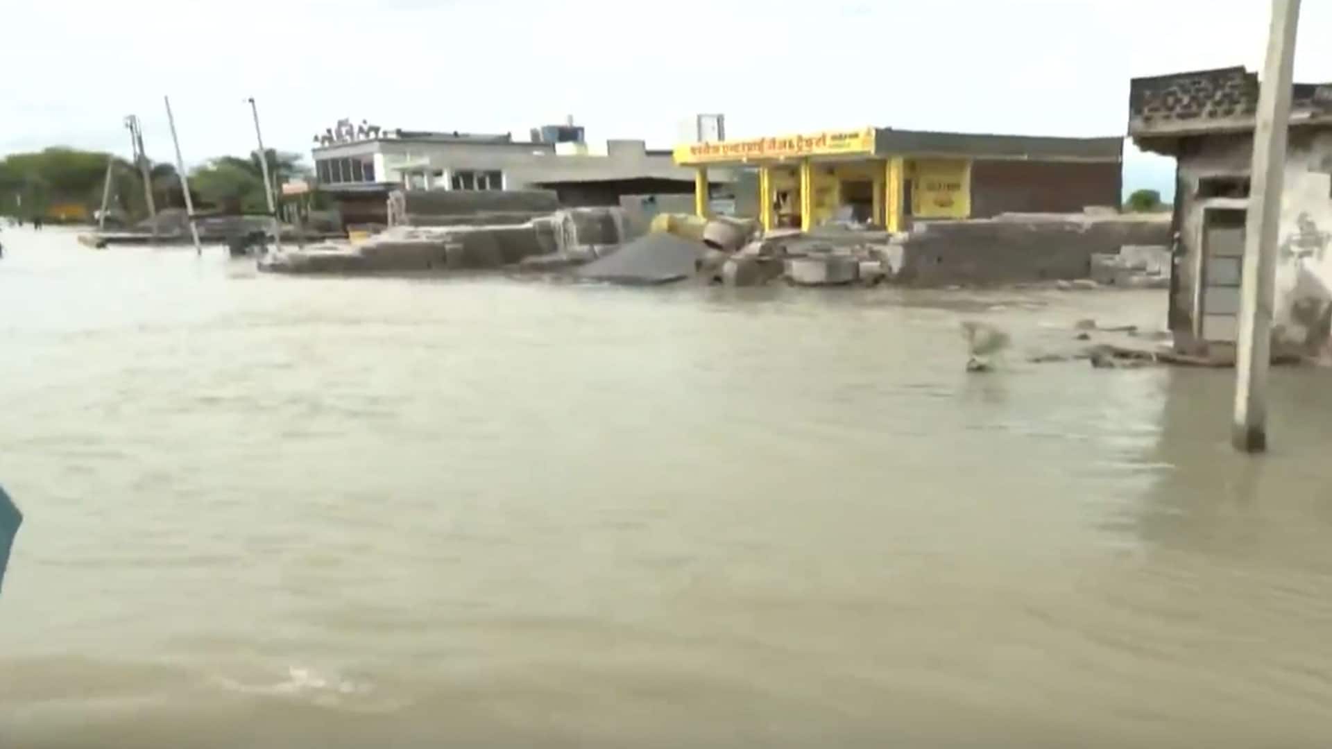 Dam Overflow Triggers Flooding in Rajasthan; Villages Submerged, Roads Disappear