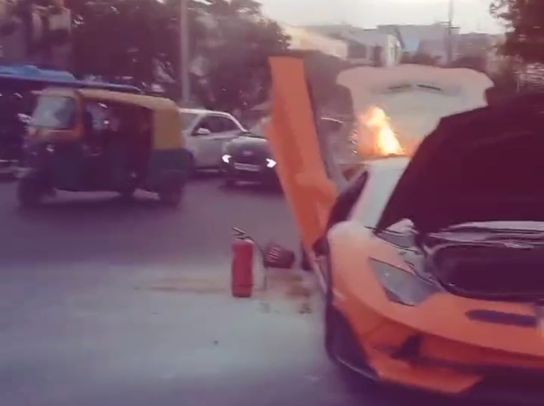 Video: Influencer's Lamborghini Worth Rs 10 Crore Catches Fire In Bengaluru