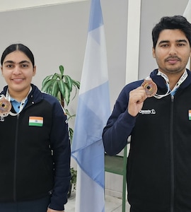 Saurabh Chaudhary-Suruchi Singh Pair Wins 10m Air Pistol Mixed Team Bronze In Asian Championships