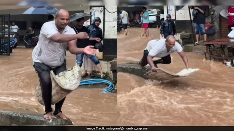 Watch: Mumbai Man's 'Aura Farming' Dance In Middle Of Flooded Road Goes Viral Watch: Mumbai Man's 'Aura Farming' Dance In Middle Of Flooded Road Goes Viral