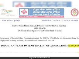 Central Bank Of India Recruitment 2025: Apply For Faculty, Office Assistant, And Attendant Posts Central Bank Of India Recruitment 2025: Apply For Faculty, Office Assistant, And Attendant Posts