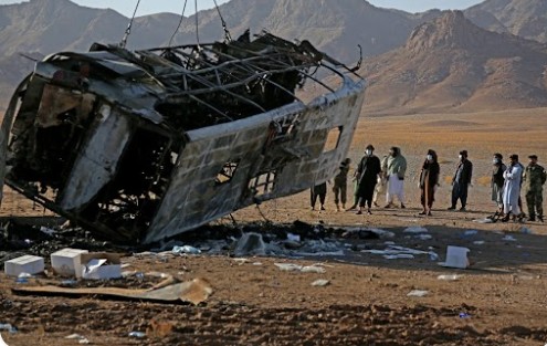 79 Killed As Bus Crashes Into Truck, Sparks Huge Fire In Afghanistan