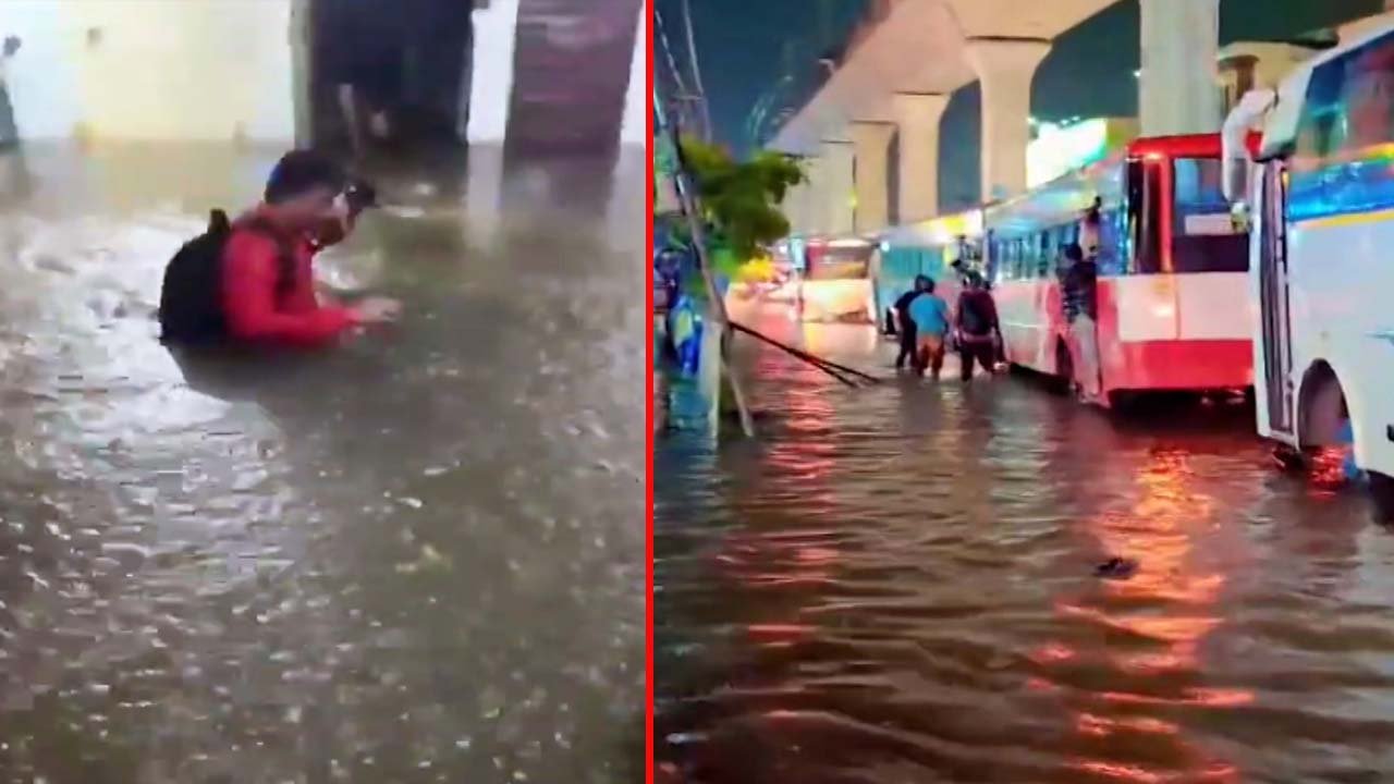 Rain Havoc In Hyderabad: Waterlogging, Traffic Jams, Power Outages