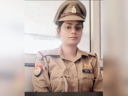 UP Cop On Bike Falls Trying To Save Stray Dog, Gets Run Over By Car