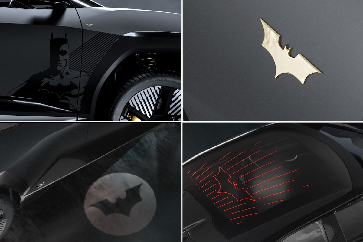 Mahindra BE 6 Batman Edition has Batmans symbol around the body Mahindra BE 6 Batman Edition has Batmans symbol around the body