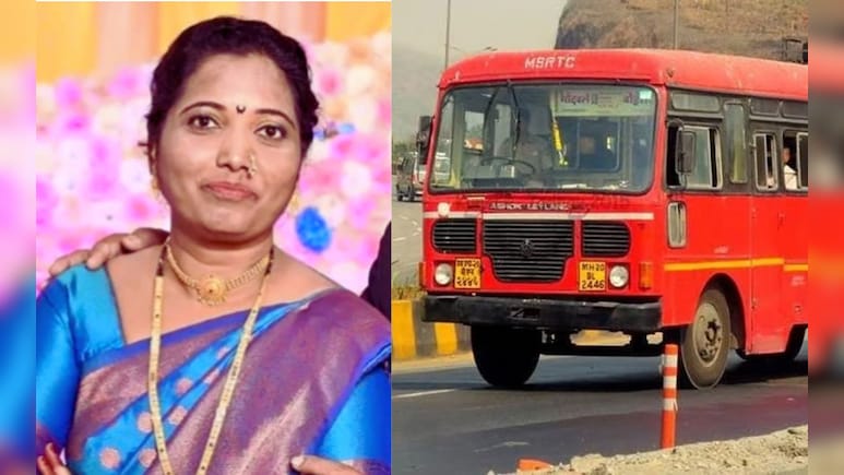 Pune News : दोघांचं भांडण तिसऱ्याचा 'मृत्यू'; ST मधील प्रवासी महिलेचा हकनाक बळी