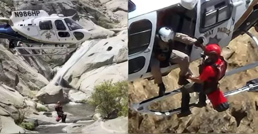 2 दिन तक झरने के पीछे फंसा रहा शख्स, हेलिकॉप्टर से हुआ रेस्क्यू