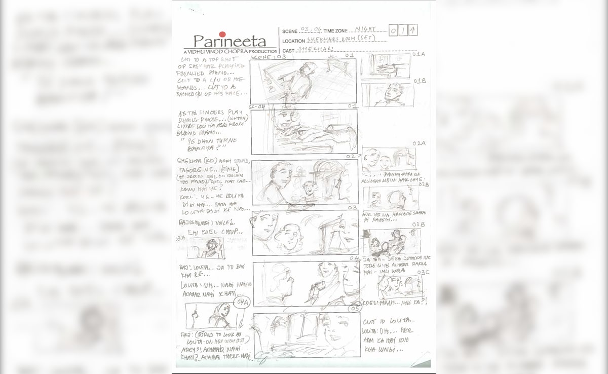 Exclusive: Original storyboard frame of Parineeta Exclusive: Original storyboard frame of Parineeta