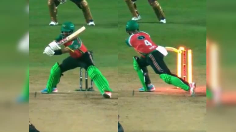 Most Bizarre Dismissal Of All Time ! वाइड गेंद पर बल्लेबाज हो गया हिट विकेट, शाई होप खुद पर नहीं कर पाए यकीन, Video