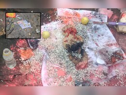 स्मशानभूमीतील अघोरी पूजा गावकऱ्यांकडून उद्ध्वस्त; मांत्रिक पळाला तर तरुणाचं संतापजनक कृत्य