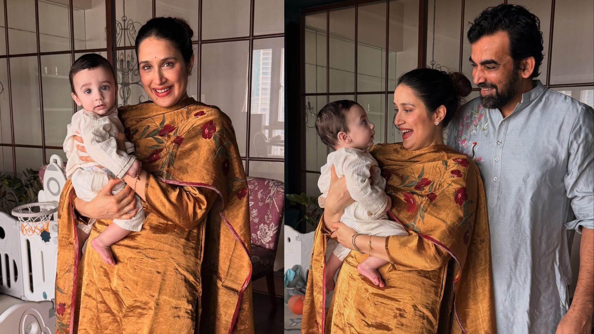 Sagarika Ghatge And Zaheer Khan Introduce 4-Month-Old Son Fatehsinh To Fans On Ganesh Chaturthi