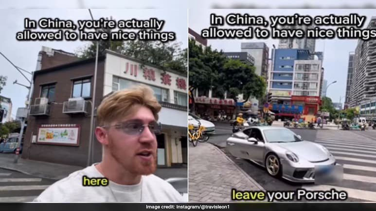 Irish Man Surprised To See Porsche Unattended With Doors Wide Open In China, Video Viral Irish Man Surprised To See Porsche Unattended With Doors Wide Open In China, Video Viral