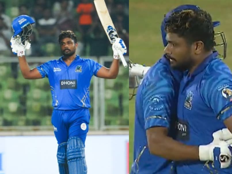 Watch: Sanju Samson Slams 42-Ball 100, Gets Precious Hug From Elder Brother At Non-Striker's End