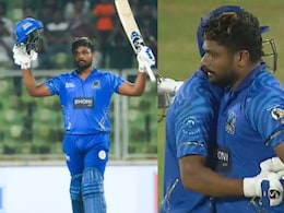 Watch: Sanju Samson Slams 42-Ball 100, Gets Precious Hug From Elder Brother At Non-Striker's End Watch: Sanju Samson Slams 42-Ball 100, Gets Precious Hug From Elder Brother At Non-Striker's End