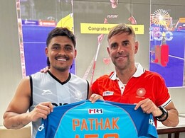 Hockey India Congratulates Krishan Pathak On Completing 150 International Games