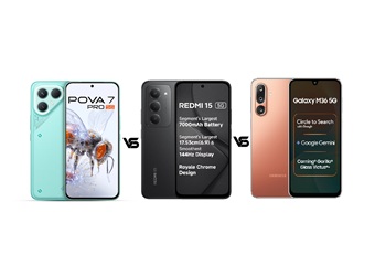 Redmi 15 5G vs Tecno Pova 7 Pro vs Samsung Galaxy M36 5G: जानें कौन सा फोन है बेस्ट