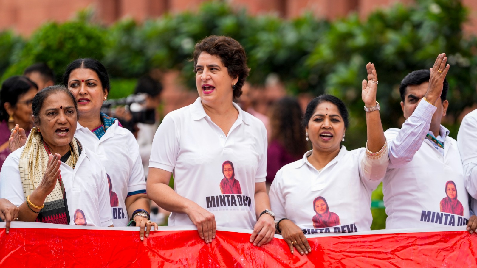 Opposition MPs Wear "124-Year-Old Minta Devi" Shirts. Poll Body Says "Error"