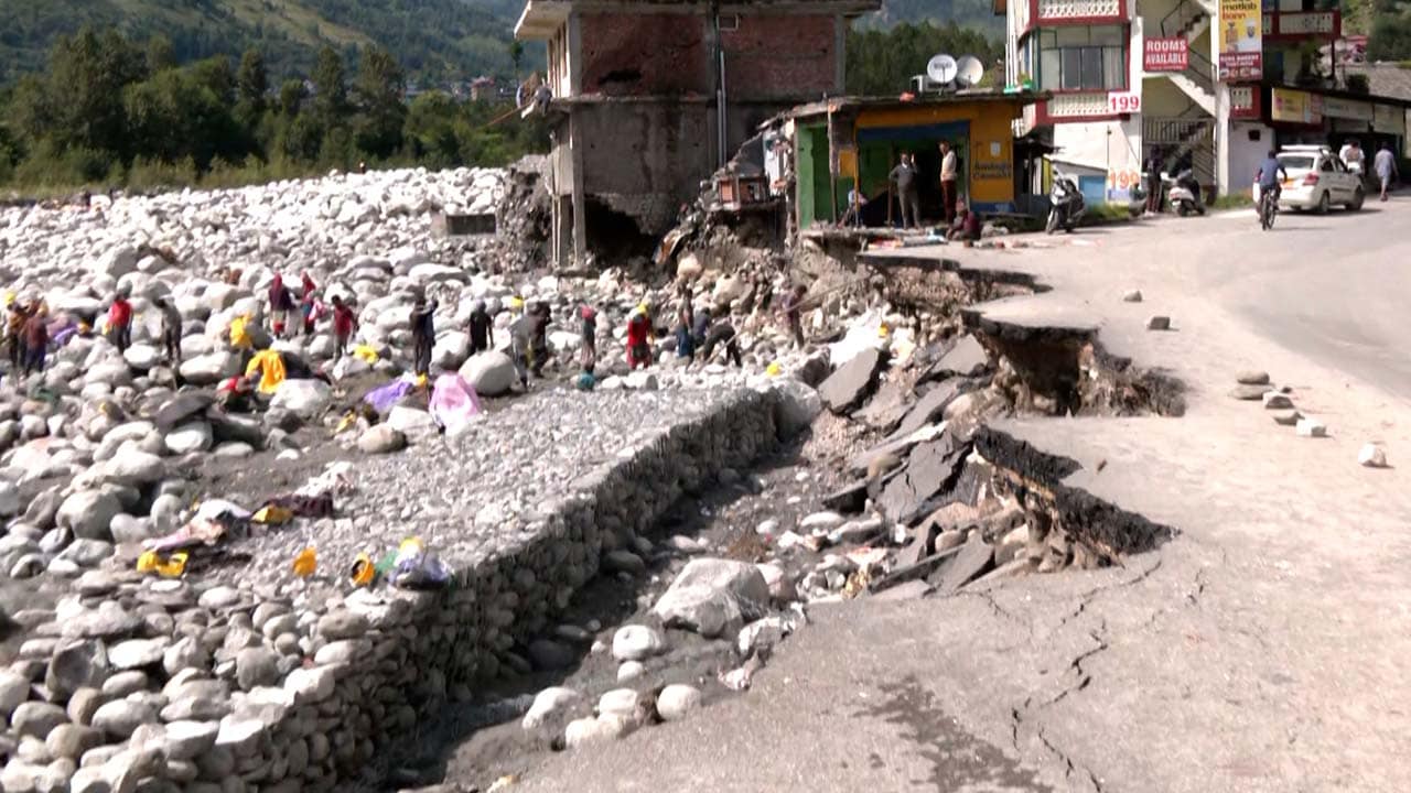 Video: NDTV Ground Report: Half A Dozen Houses Washed Away By Flash Flood Near Manali
