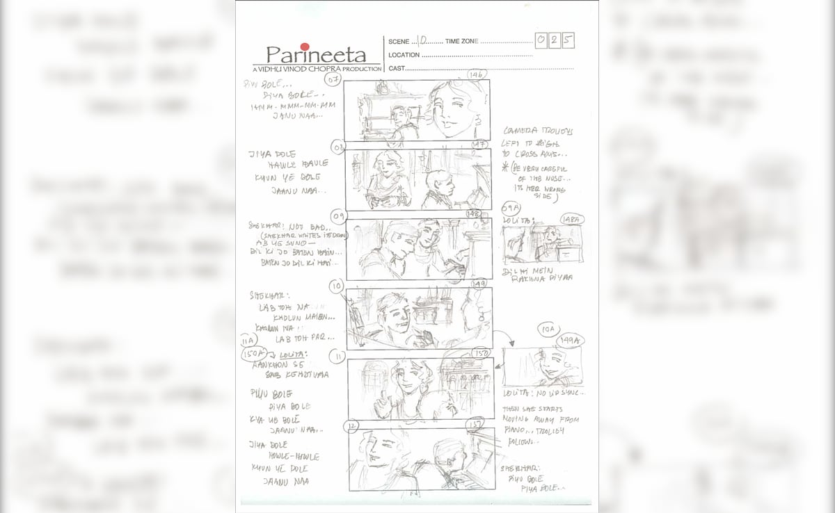Exclusive: Original storyboard frame of Parineeta Exclusive: Original storyboard frame of Parineeta